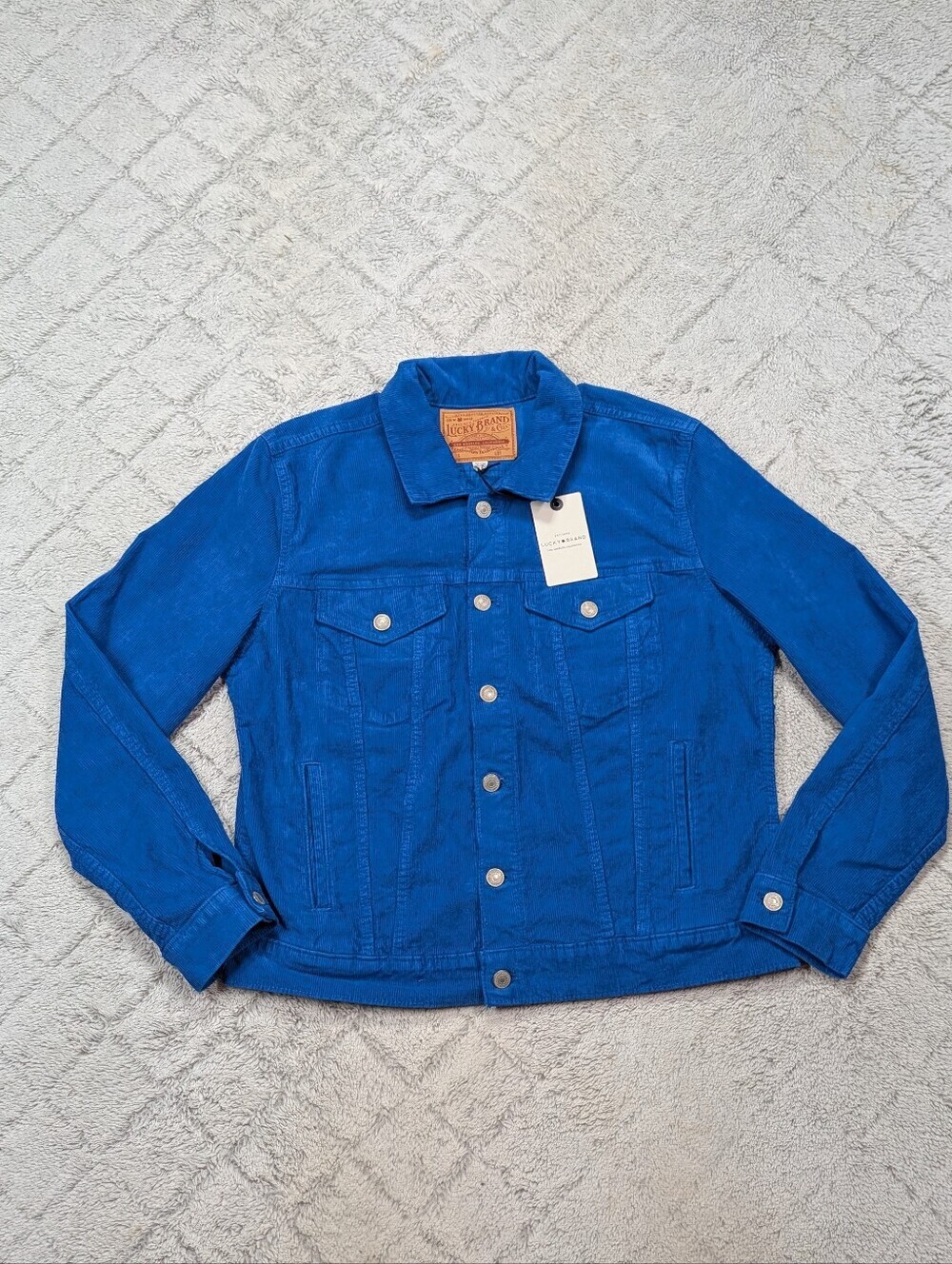 Lucky Brand Jacket Womens XL Blue Princess Tomboy Corduroy Trucker NEW